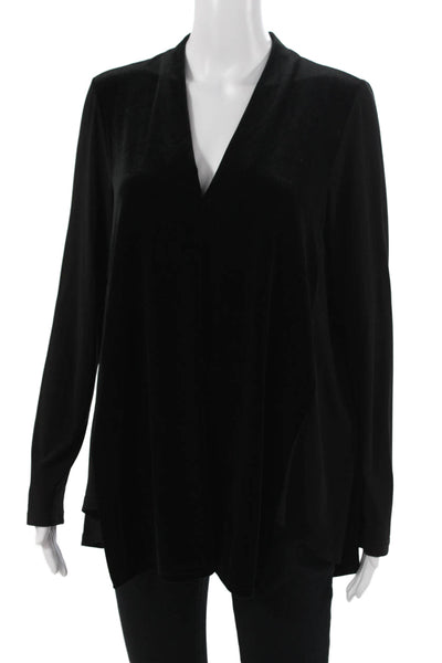 Joseph Ribkoff Women Black V-Neck Long Sleeve Tunic Designer Size 10