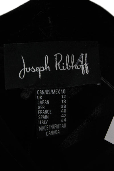 Joseph Ribkoff Women Black V-Neck Long Sleeve Tunic Designer Size 10