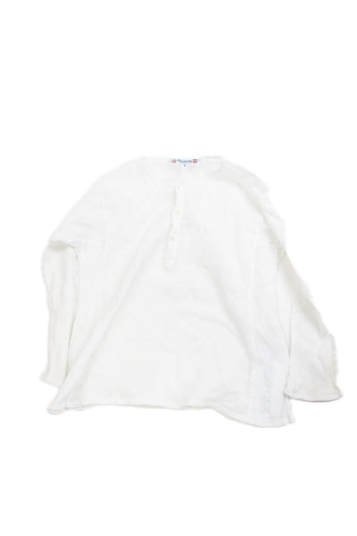 Bonpoint Childrens Girls Long Sleeves Blouse White Cotton Size 6