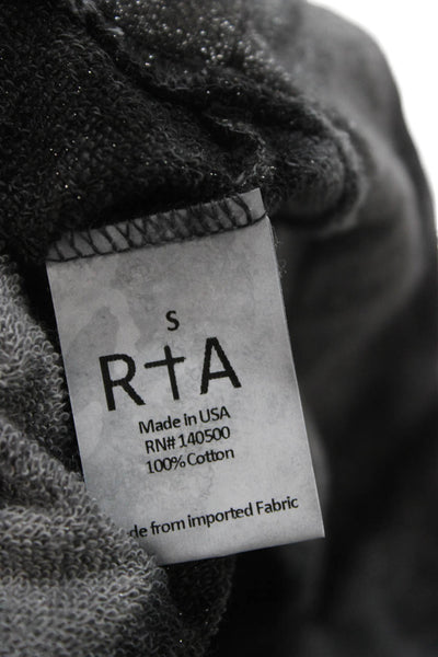 R+A Unisex Dark Gray Pullover Sweatshirt 100% Cotton Crew Neck Size S