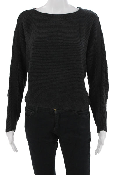 Le Ore Unisex Black Classic Pullover Wool Blend Sweater Size S