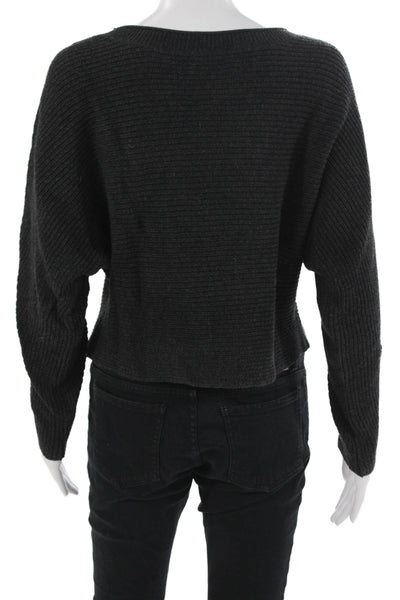 Le Ore Unisex Black Classic Pullover Wool Blend Sweater Size S