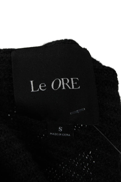 Le Ore Unisex Black Classic Pullover Wool Blend Sweater Size S