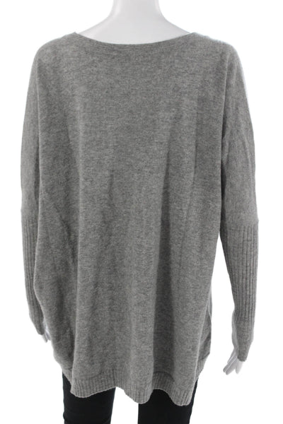 Autumn Cashmere Unisex Gray V-Neck Pullover Sweater 100% Cashmere Size XS