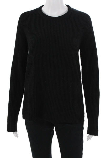 A.L.C. Unisex Pullover Black Merino Cashmere Crew Neck Long Sleeve Size S
