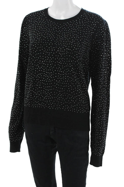 Generation Love Unisex Pullover Sweater Black Crystal Wool Cashmere Size S