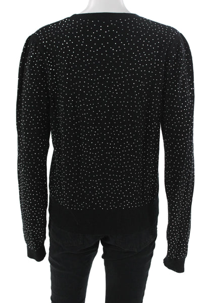 Generation Love Unisex Pullover Sweater Black Crystal Wool Cashmere Size S