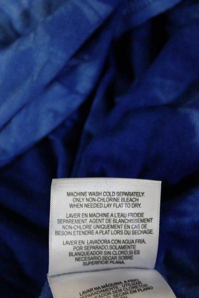 Tahari Women Blue Basic V-Neck Short Sleeve T-Shirt Size S