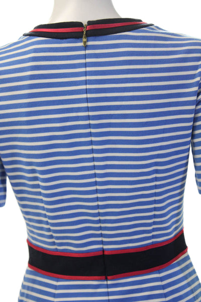 Draper James Women A-Line T-Shirt Dress Blue Striped Crewneck Size XS