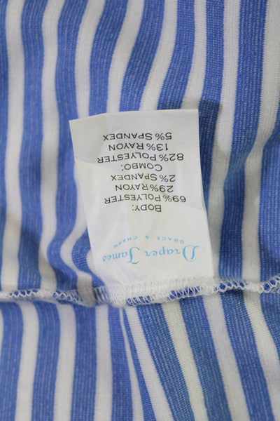 Draper James Women A-Line T-Shirt Dress Blue Striped Crewneck Size XS