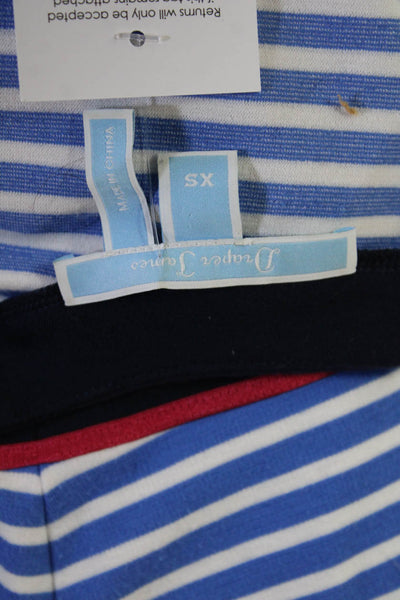 Draper James Women A-Line T-Shirt Dress Blue Striped Crewneck Size XS