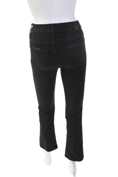 Mother Womens Skinny Cropped Black Jeans Size 24