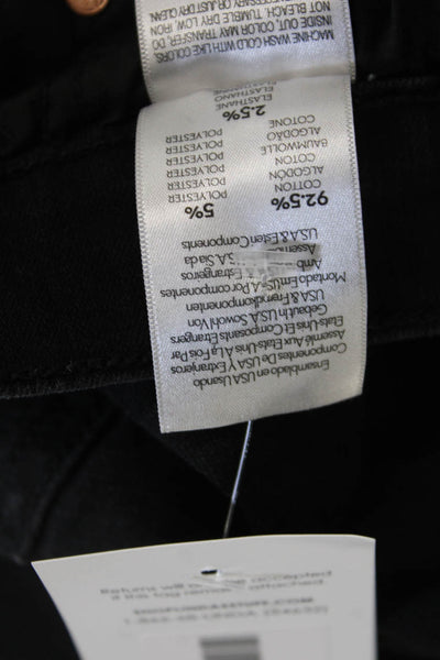 Mother Womens Skinny Cropped Black Jeans Size 24