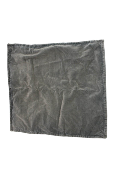 Surya Unisex Adults Cotton Zippered Pillowcase Set of 2 Gray Size 20" x 20"