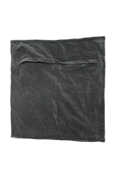 Surya Unisex Adults Cotton Zippered Pillowcase Set of 2 Gray Size 20" x 20"