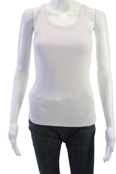 Amo Women Basic Cotton Sleeveless Tank White Size S
