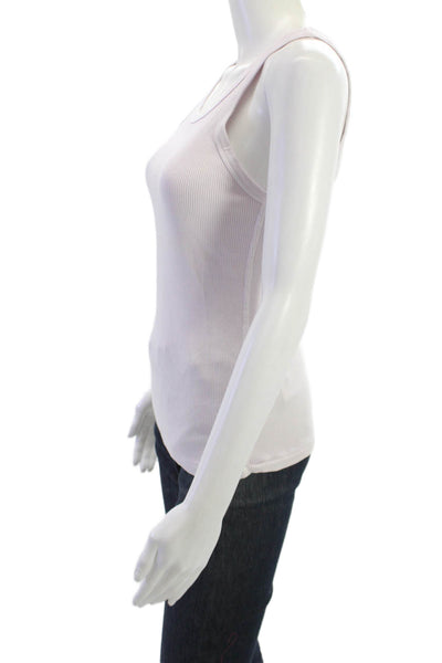 Amo Women Basic Cotton Sleeveless Tank White Size S