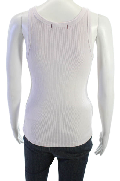 Amo Women Basic Cotton Sleeveless Tank White Size S