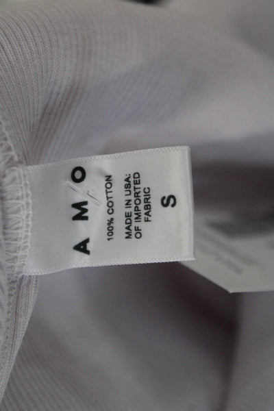 Amo Women Basic Cotton Sleeveless Tank White Size S