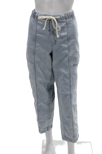 Banana Republic Unisex Cropped Jogger Pants Light Blue Size M