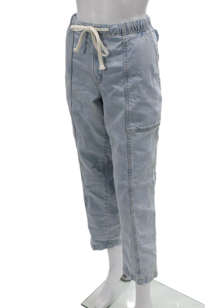 Banana Republic Unisex Cropped Jogger Pants Light Blue Size M