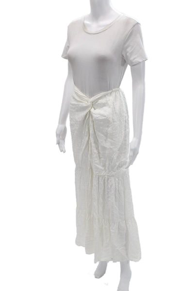 Peixoto Womens Maxi Wrap Polka Dot Rayon Skirt White Size XS