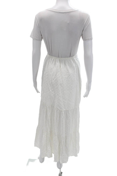 Peixoto Womens Maxi Wrap Polka Dot Rayon Skirt White Size XS