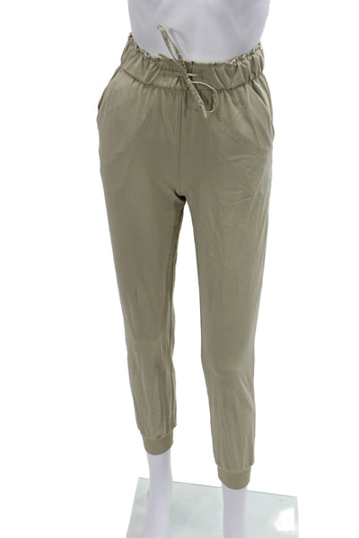Lululemon Womens Jogger Sweatpants Beige Drawstring Size 0