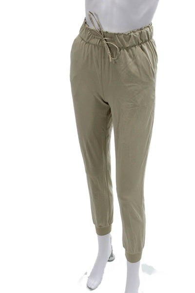 Lululemon Womens Jogger Sweatpants Beige Drawstring Size 0