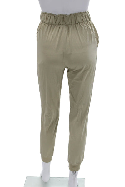 Lululemon Womens Jogger Sweatpants Beige Drawstring Size 0