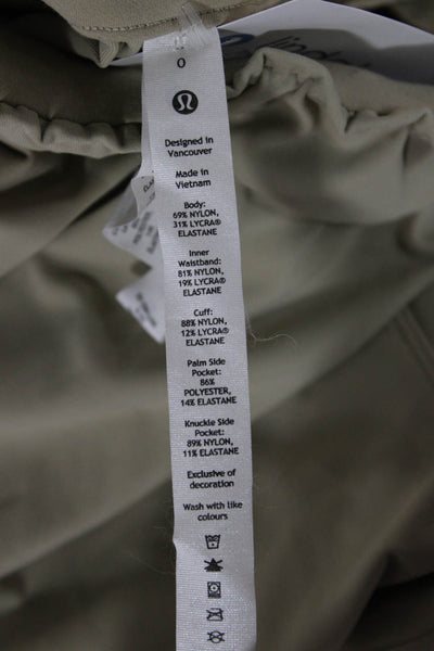 Lululemon Womens Jogger Sweatpants Beige Drawstring Size 0