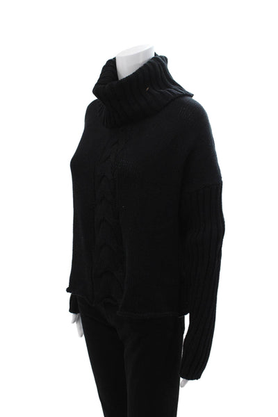 One Teaspoon Unisex Pullover Turtleneck Black Long Sleeve 100% Cotton Size S