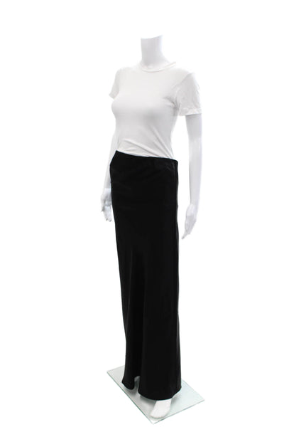 Wilfred Womens Black Maxi Skirt Triacetate Polyester Long Size M