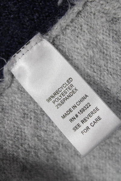 Central Park West Unisex Pullover Mock Neck Long Sleeve Dark Blue Size XS