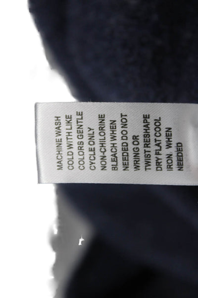 Central Park West Unisex Pullover Mock Neck Long Sleeve Dark Blue Size XS