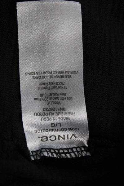 Vince Mens Black Cotton Crew Neck Short Sleeve T-Shirt Size L