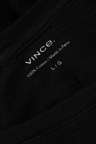 Vince Mens Black Cotton Crew Neck Short Sleeve T-Shirt Size L