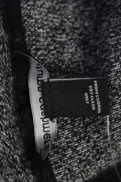Autumn Cashmere Mens Pullover Mock Neck Zip Sheepskin Sweater Dark Gray Size M