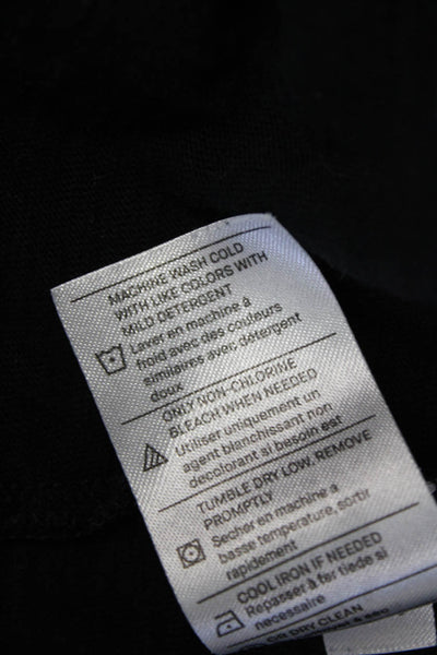 Vince Mens Collared Short Sleeve Polo Black 100% Cotton Solid Size L