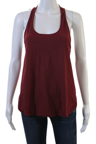 Lululemon Women Basic Sleeveless Tank Red Nylon Blend Size 4