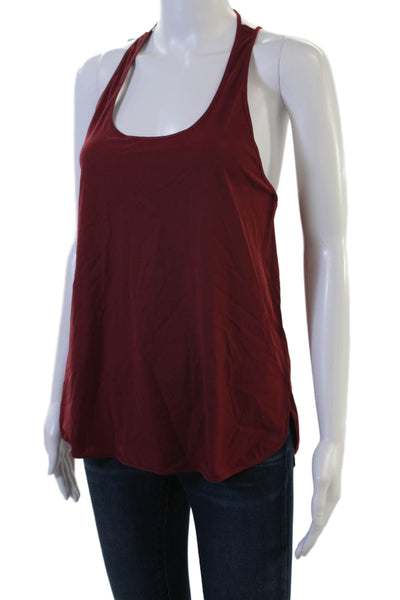 Lululemon Women Basic Sleeveless Tank Red Nylon Blend Size 4