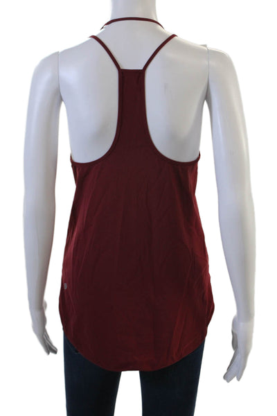 Lululemon Women Basic Sleeveless Tank Red Nylon Blend Size 4