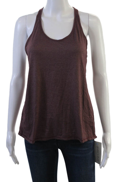 Lululemon Womens Basic Sleeveless Tank Brown Nylon Blend Round Neck Size 4