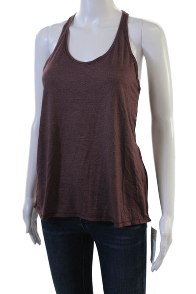 Lululemon Womens Basic Sleeveless Tank Brown Nylon Blend Round Neck Size 4
