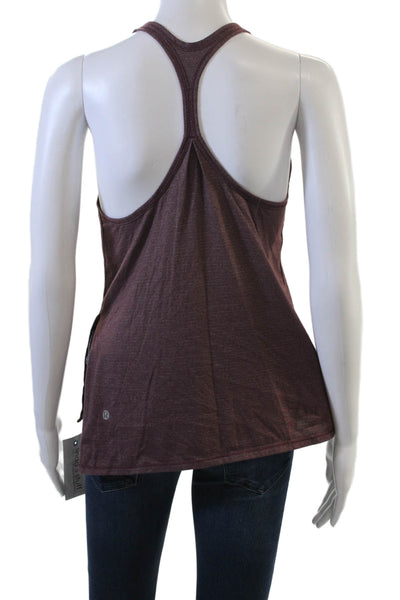 Lululemon Womens Basic Sleeveless Tank Brown Nylon Blend Round Neck Size 4