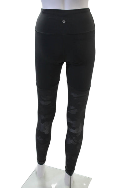 Lululemon Women Black Camouflage Ankle Leggings Size 4