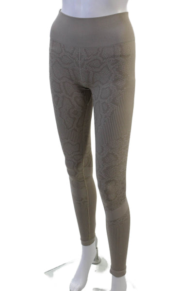 Varley Women Ankle Jeggings Beige Snake Print Size S