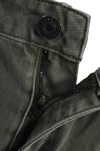 KUT from the Kloth Women Cropped Cargo Pants Dark Gray Cotton High Rise Size 00