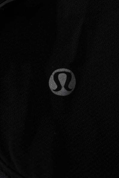 Lululemon Women Capri Leggings Black Nylon Blend Zip Sz 4