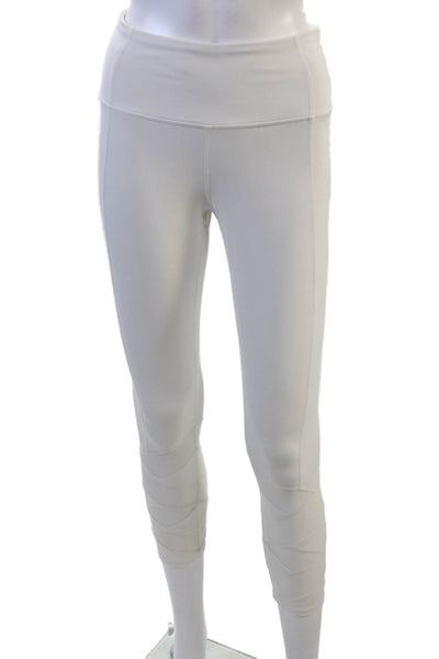 Athleta Women Ankle Leggings White 78% Polyester 22% Lycra Size XS